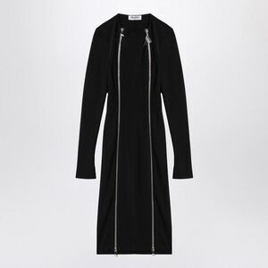 THE ATTICO Long Sleeve Zipper Detail Dress Women BLACK Dresses